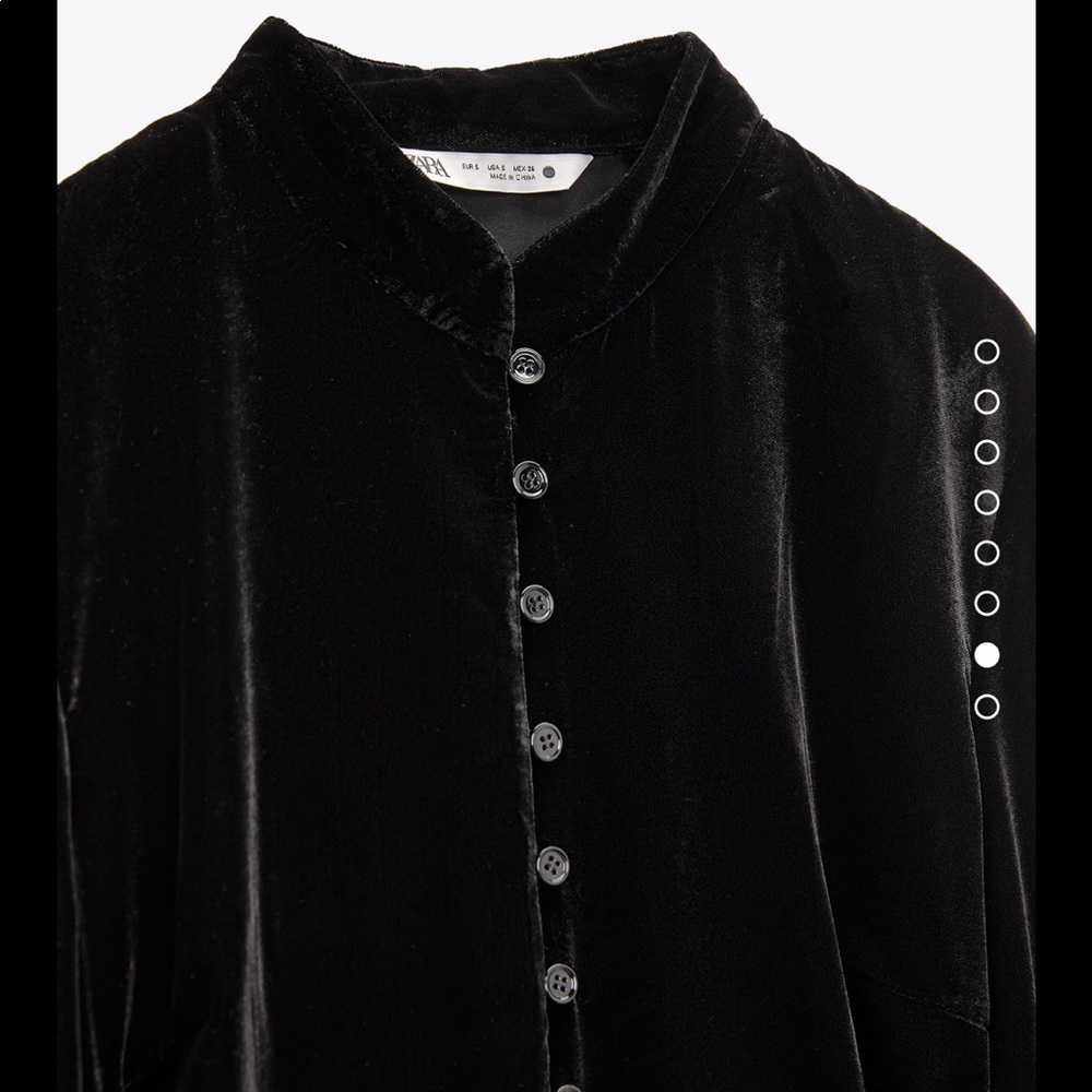 ♥️ ZARA NWT Velvet mini dress XS - Picture 4 of 5